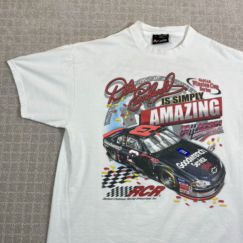 Vintage 90s Dale Earnhardt NASCAR Talladega 1,000,000 Run Racing L/XL Tshirt